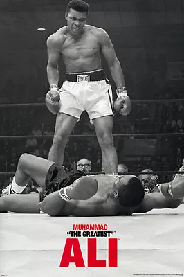 MUHAMMAD ALI FIRST ROUND QUOTES 24x36 Poster SONNY LISTON CHAMPION CASSIUS CLAY! • $13.99