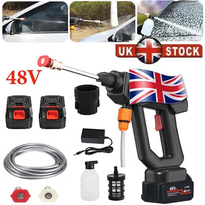 £36.99 • Buy Cordless High Pressure Washer Portable Car Jet Water Wash Cleaner Gun + Battery