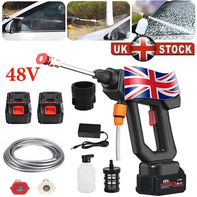 £36.99 • Buy Cordless High Pressure Washer Portable Car Jet Water Wash Cleaner Gun + Battery