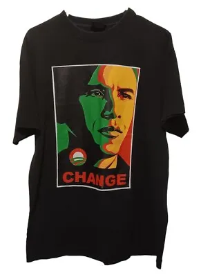 VTG Obama Change 2008 T-Shirt  Size Large History In The Making • $9.99