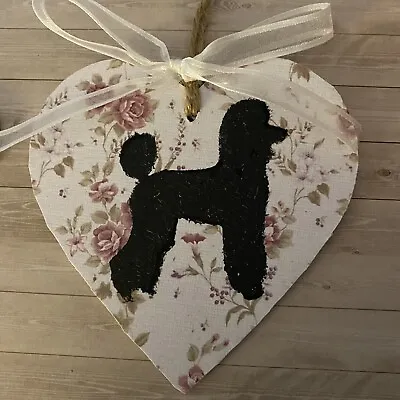 £4.99 • Buy Poodle Hanging Heart, Poodle Decoration , Dog Gifts Poodle Gift