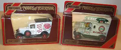 Matchbox MOY Models Yesteryear X2 Ford Vans - CHERRY BLOSSOM POLISH & HEINZ • £1.99