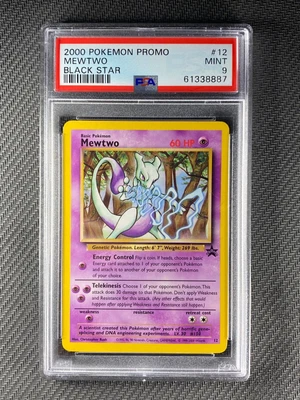 $36 • Buy Pokemon Card PSA 9 Mint Mewtwo Black Star Promo 2000 Non Holo #12