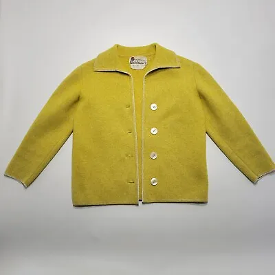 VINTAGE Winkelman's 60's Wool Pea Coat/Jacket Yellow Button-Up - RARE • $60