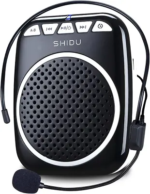 Portable Voice Amplifier Shidu Voice Amplifer With Headset Microphone Voice For • £46.73