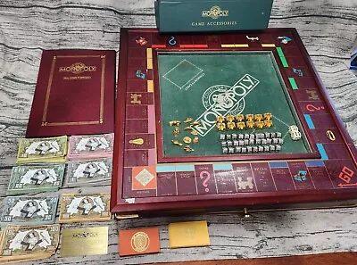 Franklin Mint Monopoly 1991 Collector's Edition Deluxe Wood Board Game Set • $135