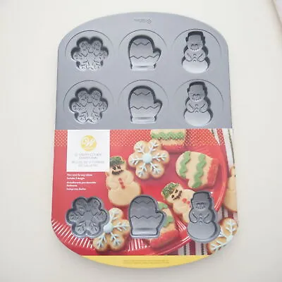 $22.49 • Buy Wilton Christmas Cookie Sheet Baking Pan Shapes Molds Non Stick Holiday Baking