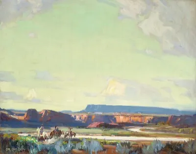 Carl Oscar Borg In The Navajo Country Chin Lee Arizona Canvas Print 16 X 20 • $39.99