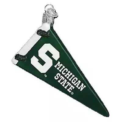 Michigan State Spartans Glass Christmas Ornament - Pennant • $17.95