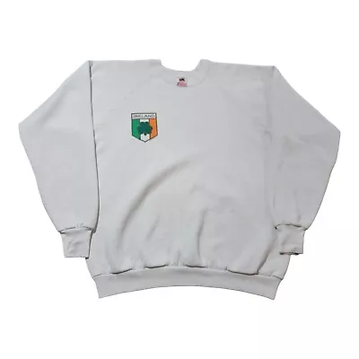 Vintage Ireland Sweatshirt Adult Size XL White Fruit Of The Loom USA  • $29.95