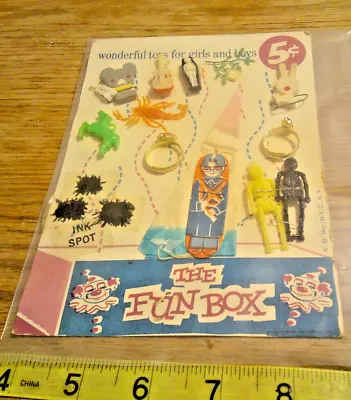 Vintage Vending Machine Display 5c Card Tthe Fun Box Toys For Girls & Boys • $15