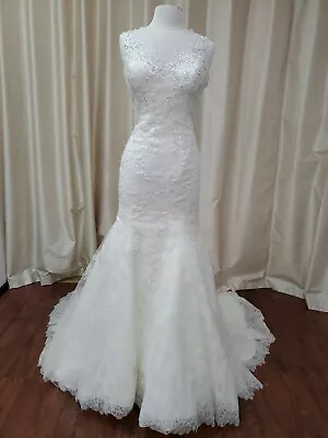 Karelina Sposa Marys Bridal Gown C8017 Mermaid Trumpet Lace Wedding Dress Ivory • $699