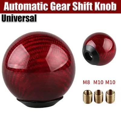 Universal Carbon Fiber Alloy Red Ball Car MT Manual Gear Shift Knob Shifter • $28.49