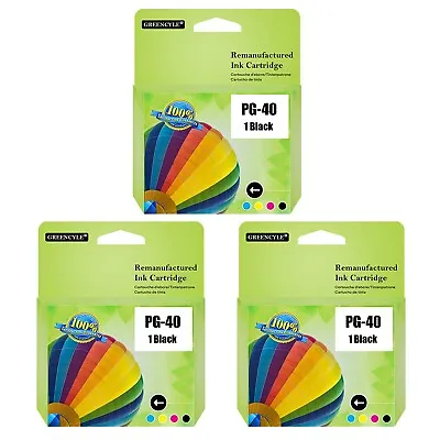 3x PG-40 Black Ink Cartridge For Canon PG-40 PIXMA MP180 MP190 MP210 MP450 MX300 • $41.98