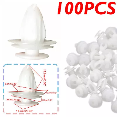 100Pc Car Door Trim Fastener Retainer Panel White Clips For Honda Toyota Suzuki • $4.74