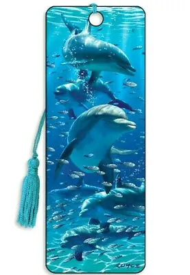 £4.25 • Buy 3D Bookmark Dolphins Fish Sea Ocean Animal Lover Gift Him Her Kids Children Xmas