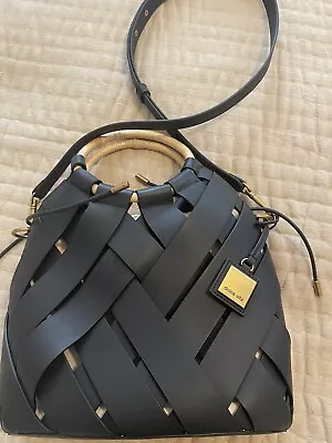 Dolce Vita Sienna Woven Bucket Bag Black • $80