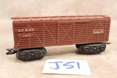 J51b Vintage Marx O Scale Train Cattle Car At&sf 13975 Santa Fe • $19.99