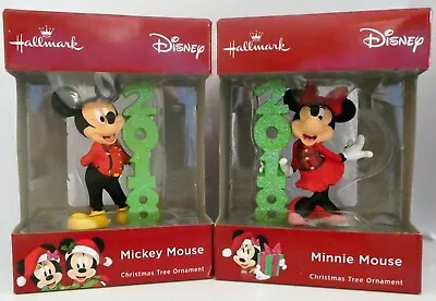 Hallmark 2018 Mickey Mouse Minnie Mouse Christmas Tree Ornament • $49.99