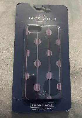 Jack Wills Spots And Stripes Phone Case For IPhone 6/6s/7/8 • £8.99