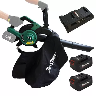 TruePower 40V Leaf Blower Vacuum Mulcher Lithium Ion Cordless W/ Batteries • $164.95