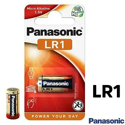Panasonic 1.5 Volt LR 1 MN9100 Cell Power Micro Alkaline Long Lasting Battery   • £2.95