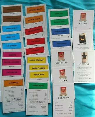 £1 • Buy Individual Arsenal Fc  Monopoly Property Cards 2002 Edition See Drop Down Menu