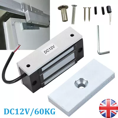 DC12V Electric Magnetic Door Lock Mini 60kg/132lbs Metal Electromagnetic Lock UK • £10.30