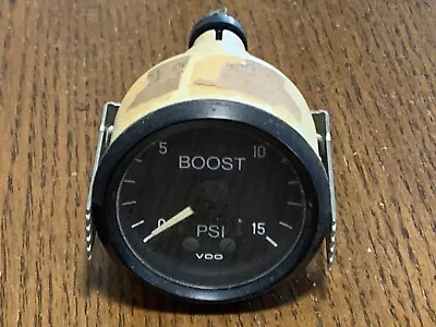 Vintage VDO 2  1/8  0 - 15 Boost Gauge Black Lighted • $19.99