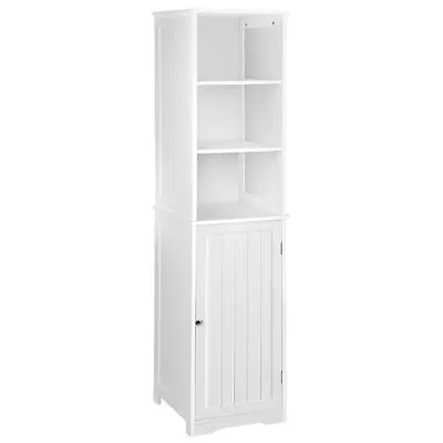 Artiss Bathroom Cabinet Storage 160cm White Tallboy Toilet Laundry Cupboard • $129.95