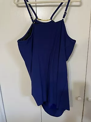 NWT Magicsuit Parker Indigo Tummy Control Underwire Bra Swimdress Plus Size 22W • $49.90