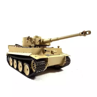 Full Metal 1/16 Mato Tiger I RTR RC Military Tank Model BB Shooting Yellow 1220 • $706.47