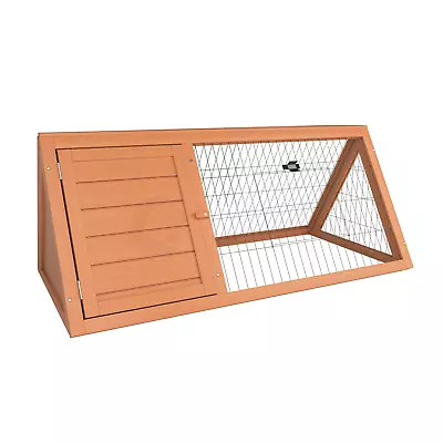 Wooden Run Triangle Outdoor Garden Pet Hutch Guinea Pig Rabbit Ferret Enclosure • £37.99