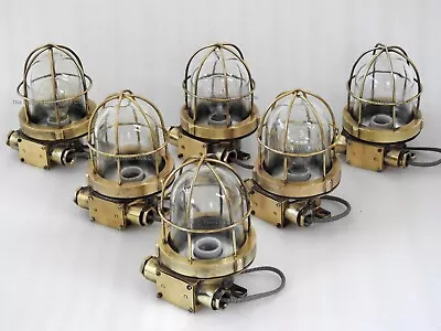 Maritime Salvaged Pendant Light Vintage Brass Navigation Hanging Passage Lamp • $192.50