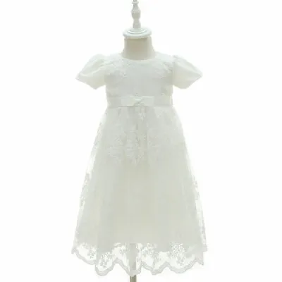 £22.99 • Buy Traditional Baby Christening Gown Newborn Girls Long Lace Party Dress