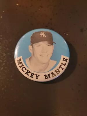 1980's Mickey Mantle Button Pinback New York Yankees 1.75  Diameter  • $9.99