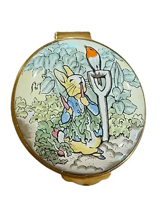 $89 • Buy Vtg Crummles Beatrix Potter Peter Rabbit Enamel Trinket Box. Made In England.