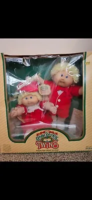 Rare Vintage Cabbage Patch Kids Twins 1985 Red Outfits Blonde Hair Grn Eyes New • $80