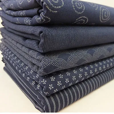 £0.99 • Buy AP Indigo Blue 100% Cotton Japanese Fabric Per Metre & Samples