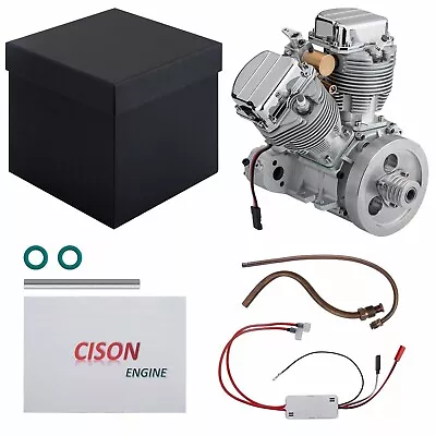 $828 • Buy CISON FG-VT9 9cc V-twin V2 Engine Four-stroke Air-cooled Motorcycle RC Gasoline