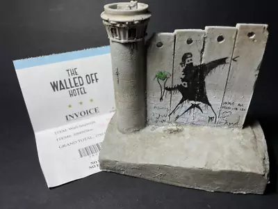 Banksy Very Rare Flower Thrower &Tower Wall Sculpture Art From Walled Off Hotel • £795