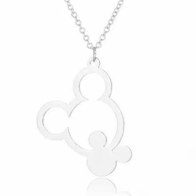 Elegant 925 Sterling Silver Mickey Mouse Fashion Jewelry Charms Pendant Necklace • $15.74