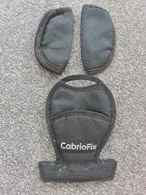 Genuine Maxi Cosi Cabriofix Car Seat Shoulder Harness Crotch Pad Black Reflectio • £9.99