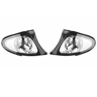 Turn Signal Corner Lights Cover Clear Lens For BMW E46 4DR 5D 3 Series 2002-2005 • $29.90