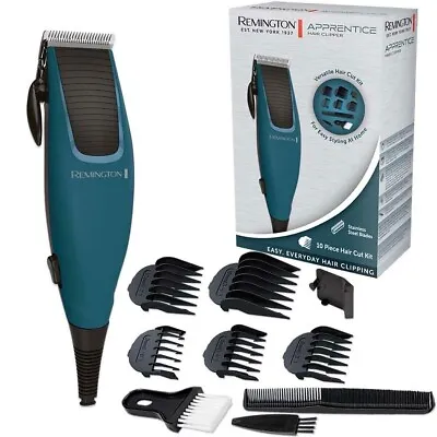 Remington Corded APPRENTICE Hair Clippers Trimmer 10 Piece Mens Hair Cutting Kit • £16.89