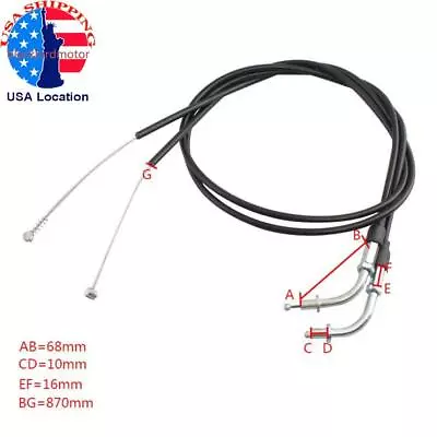 Lengthened Extended Throttle Line Clutch Cable Wire For Harley Sportster Dyna US • $14.87