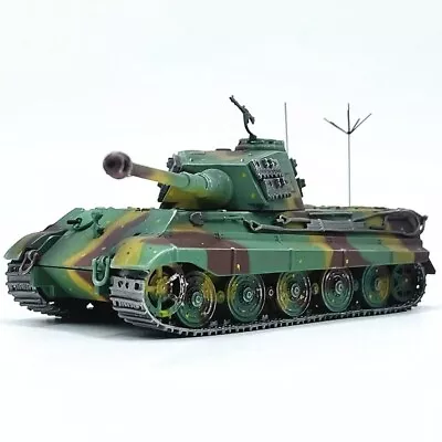 New 1/72 WWII German Army Tiger II - 1944 Tank Tricolor Camouflage Model！ • $60.28