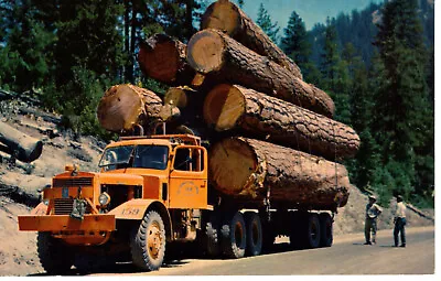 Vintage Postcard California Logging Truck Workers -165 • $1.93