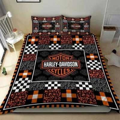 3D Printed Harley-Davidson Quilt Bedding Sets With Motorcycles Logo MX54C8 • $9.99