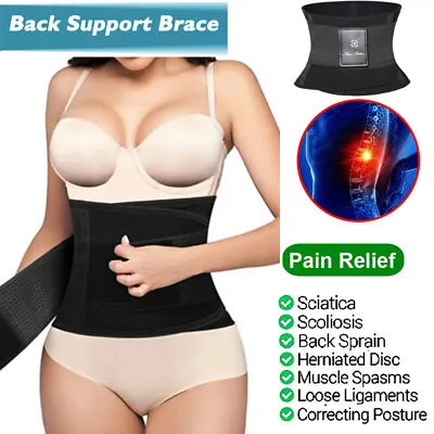 Waist Adjustable Posture Corrector Low Back Support Brace Belt For Men Women Hot • £19.99